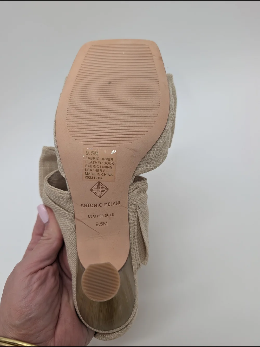 Antonio Melani Ophelia Double Bow Dress Slides in natural/cream - Picture 4 of 4